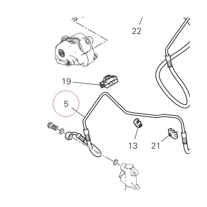 Rear master cylinder-cpu line 61910401B