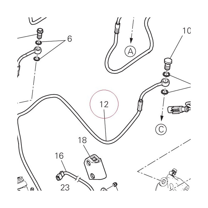 Rear master cylinder-cpu line 61910761A