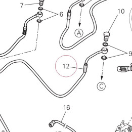 Rear master cylinder-cpu line 61910791A