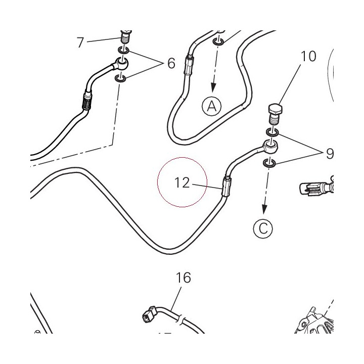 Rear master cylinder-cpu line 61910791A