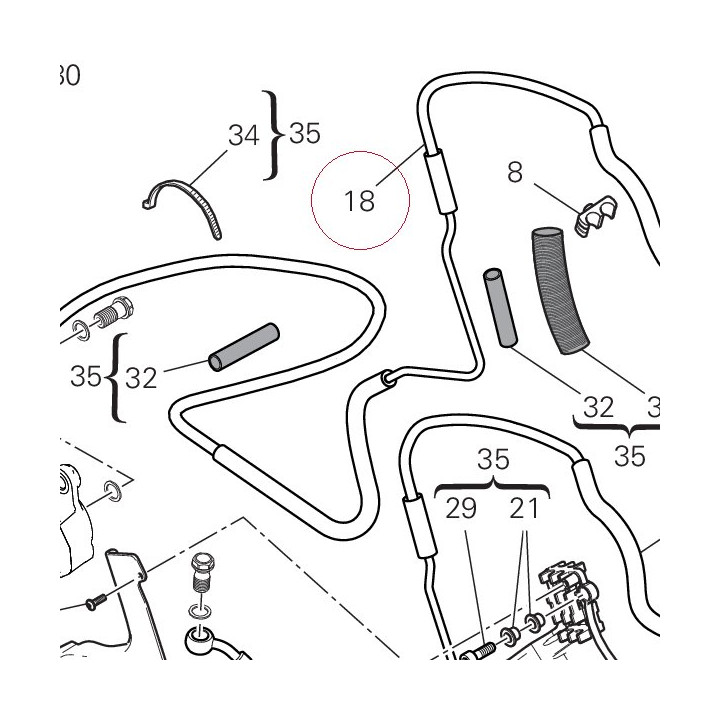Cpu-rear caliper line 61910871B