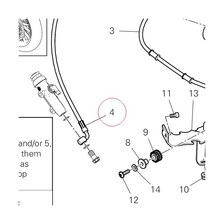 Rear master cylinder-cpu line 61911401A