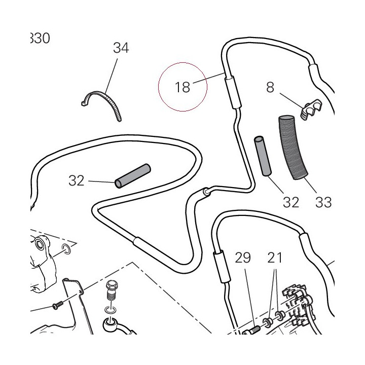 Cpu-rear caliper line 61911701A