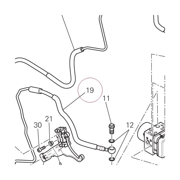 Rear master cylinder-cpu line 61911851A