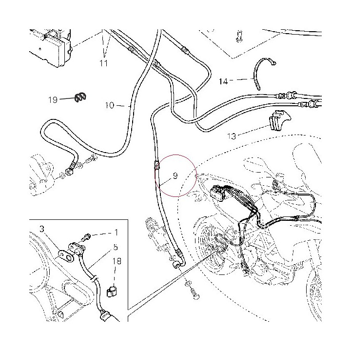 Rear master cylinder-cpu line 61911881A