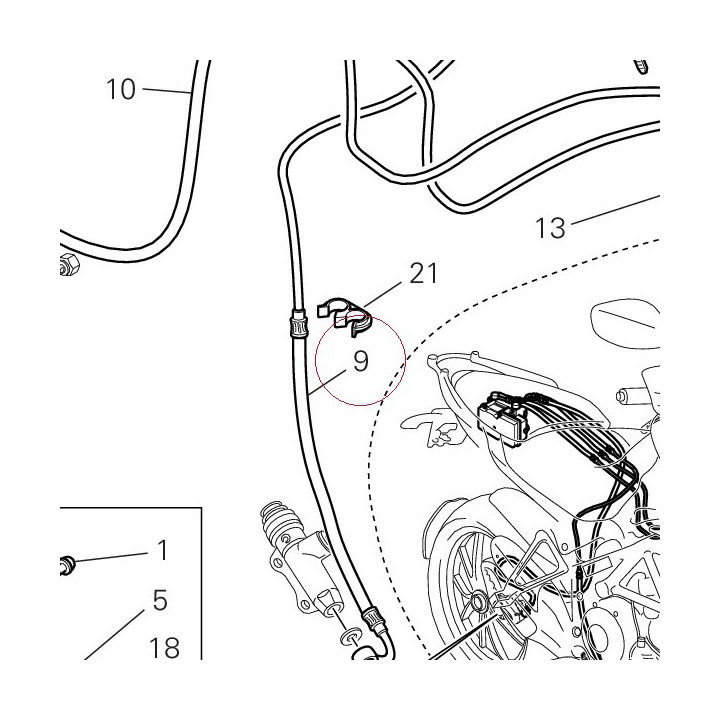 Rear master cylinder-cpu line 61911901A