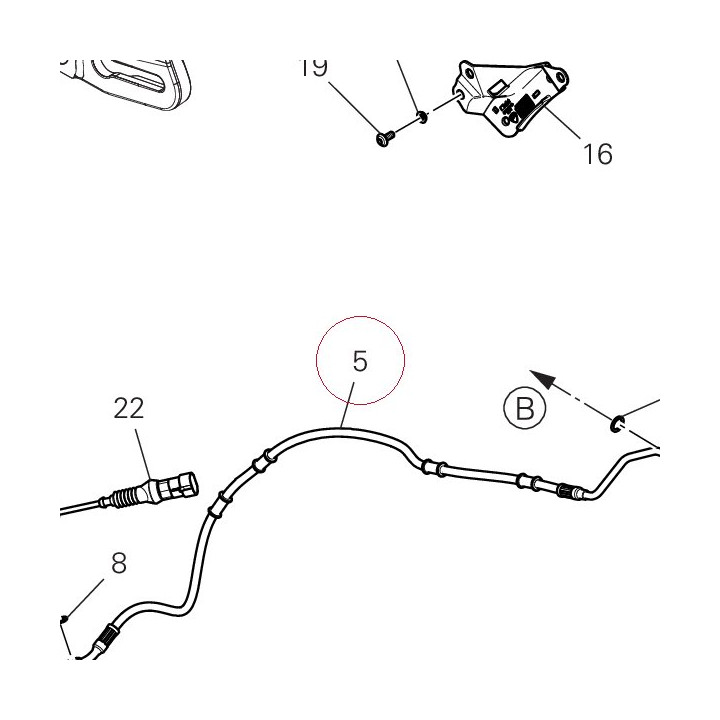Rear master cylinder-cpu line 61912362A