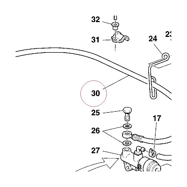 Rear brake hose 61940151C
