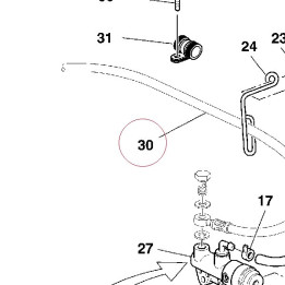 Rear brake hose 61940152C