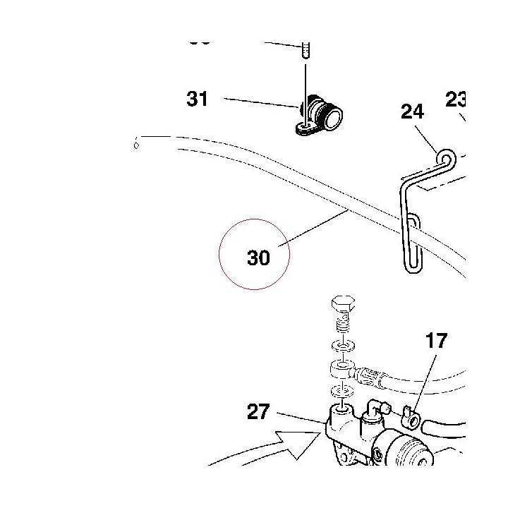 Rear brake hose 61940152C