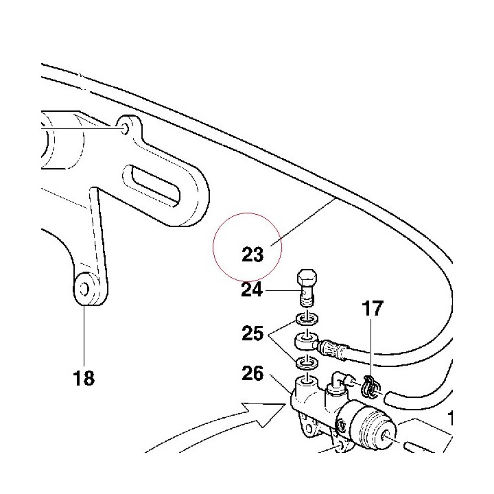 Rear brake hose 61940162B