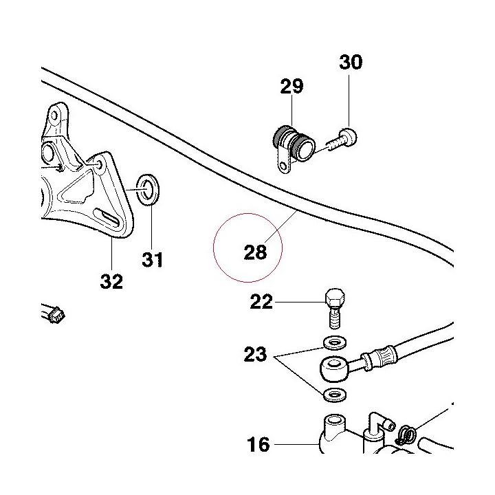 Rear brake hose 61940211A