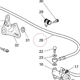 Rear brake hose 61940241A