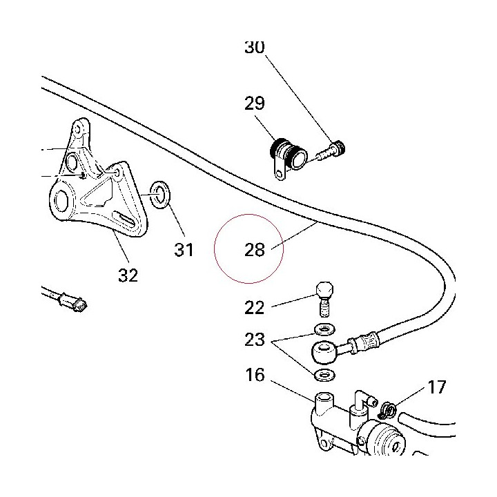 Rear brake hose 61940241A