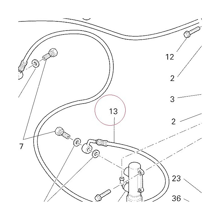 Rear brake hose 61940251A