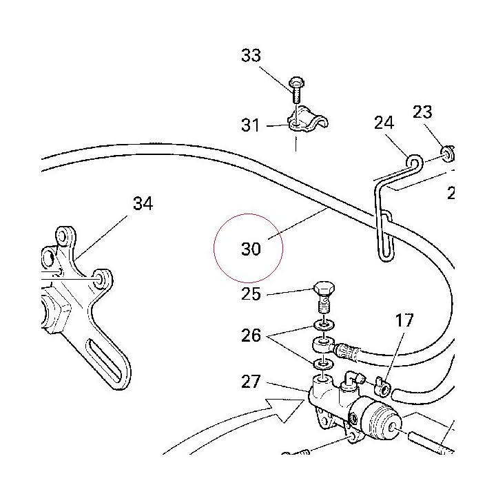 Rear brake hose 61940291A