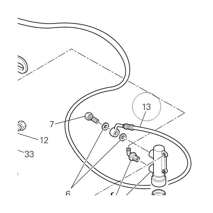 Rear brake hose 61940321A