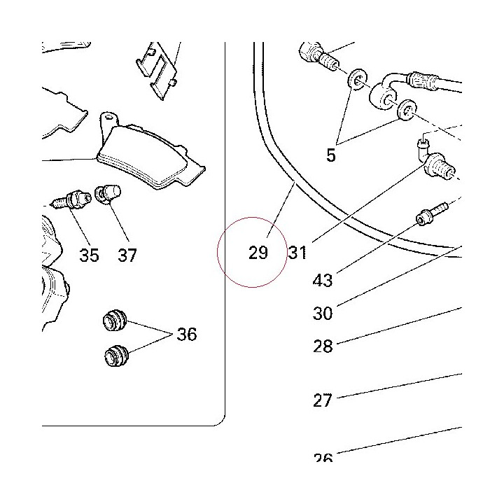 Rear brake hose 61940331A