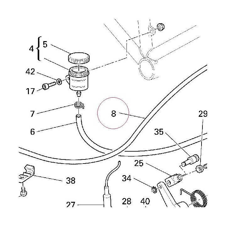 Rear brake hose 61940351A