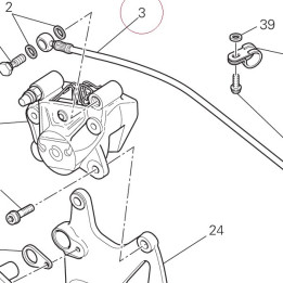 Rear brake hose 61940401A