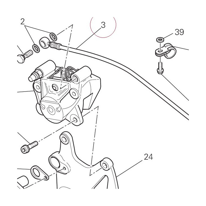 Rear brake hose 61940401A