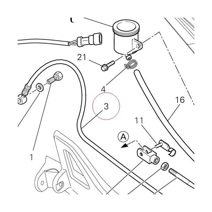 Rear brake hose 61940411A