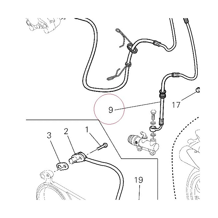 Rear master cylinder-cpu line 61940431A