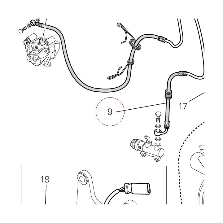 Rear master cylinder-cpu line 61940431B