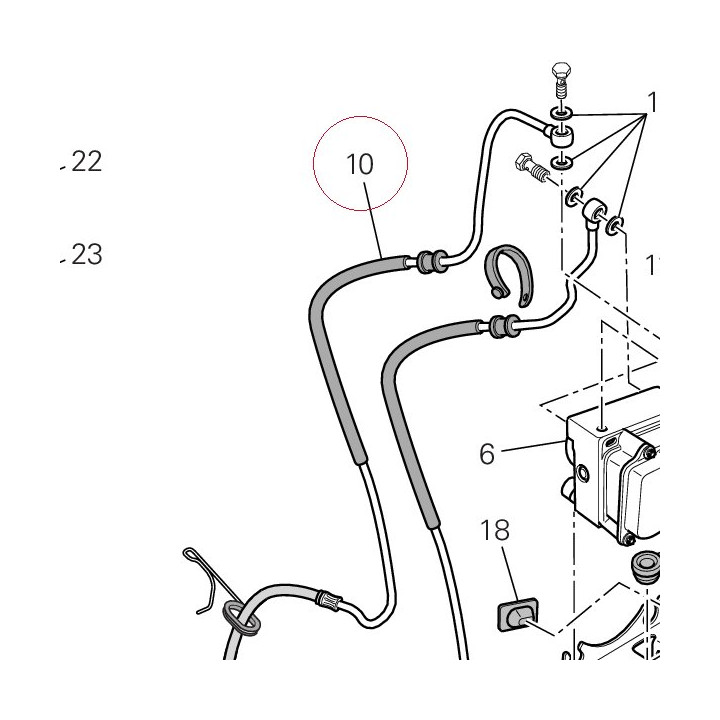 Cpu-rear caliper line 61940441B