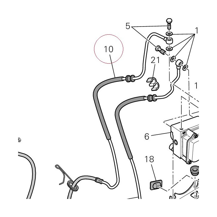 Cpu-rear caliper line 61940462B