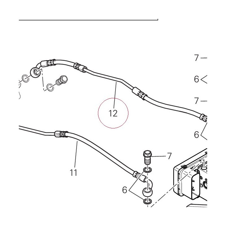 Rear master cylinder-cpu line 61940661A