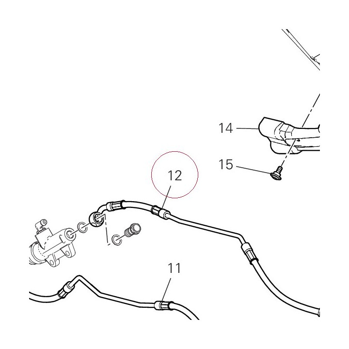 Rear master cylinder-cpu line 61940692A