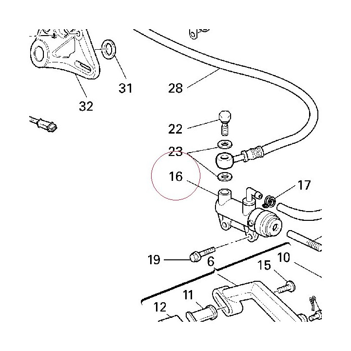 Rear brake pump 62540091A