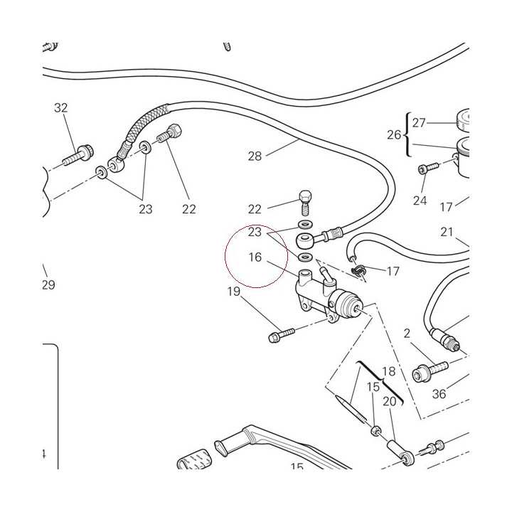 Rear brake pump 62540181B