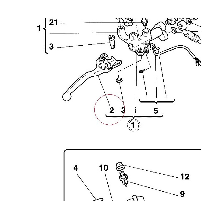 Lever, front brake 62640071A