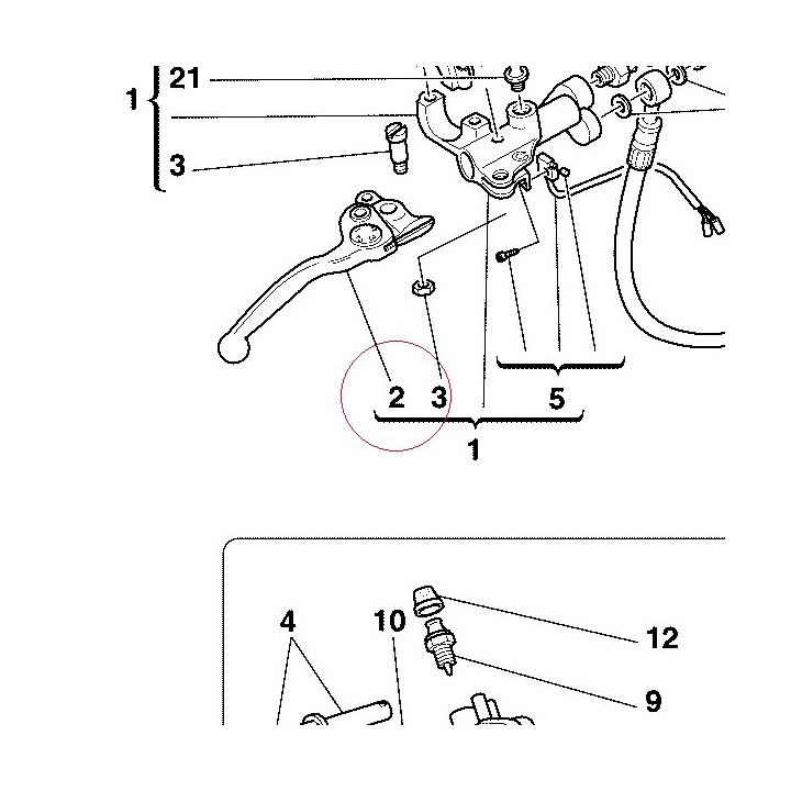Lever, front brake 62640071B