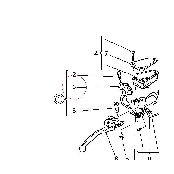 Bracket, master cylinder 62640151B