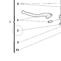 Bolt, handle lever pivot 62640251A