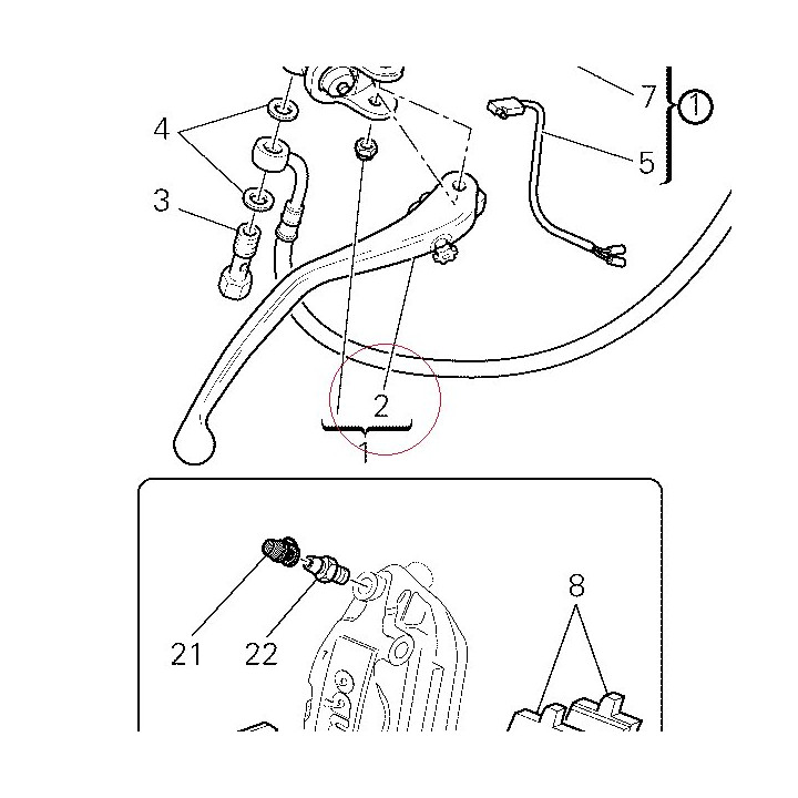Lever, front brake 62640271A