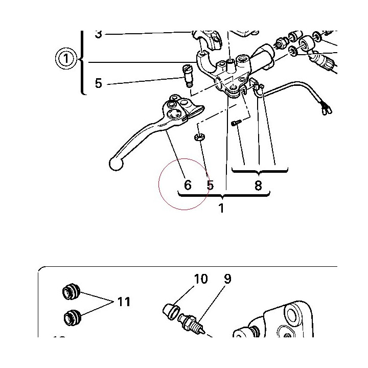 Lever, front brake 62640411A