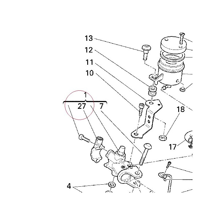 Bracket, master cylinder 62640441A