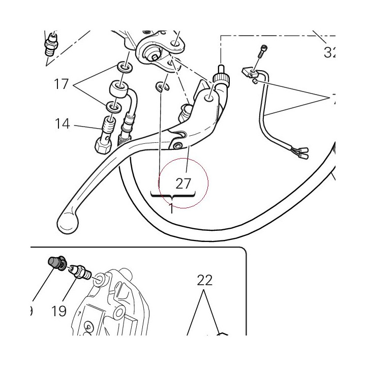 Lever, front brake 62640621A