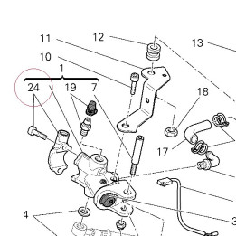 Bracket, master cylinder right 62640651A