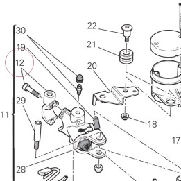 Bracket, master cylinder right 62640881A