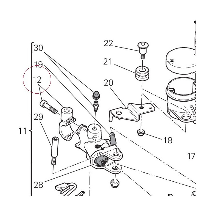 Bracket, master cylinder right 62640881A