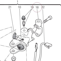 Bracket, clutch master cylinder 62640891A