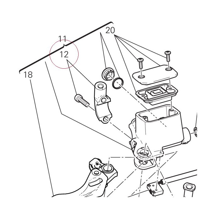 Bracket, master cylinder 62640901A