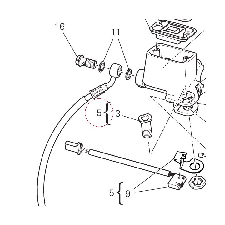 Clutch master cylinder 63040791A