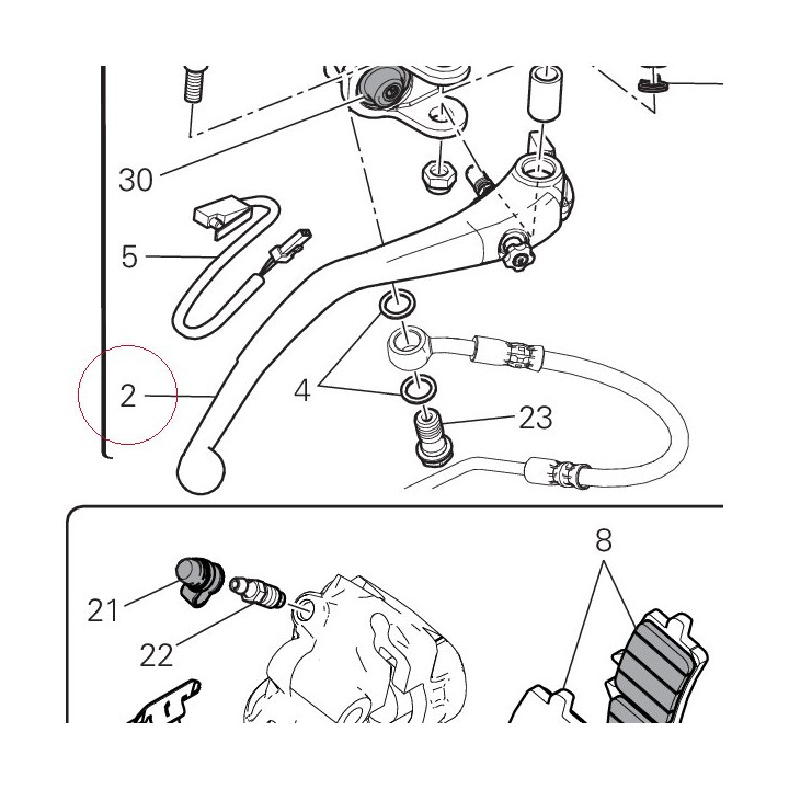 Brake control lever 63140491A