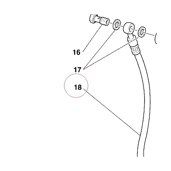 Clutch oil hose 63210091L